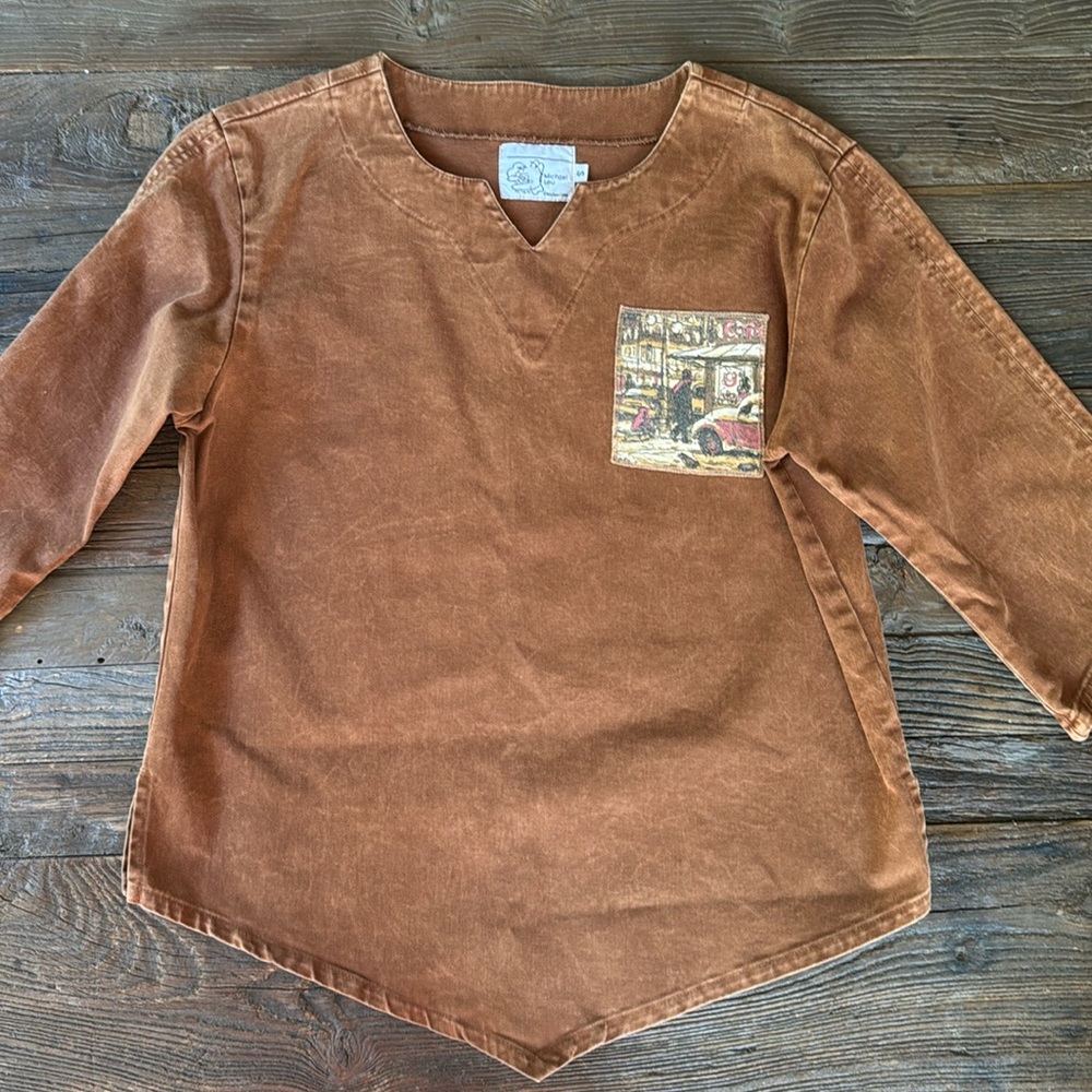 Michael Leu cotton canvas art tunic EUC size small